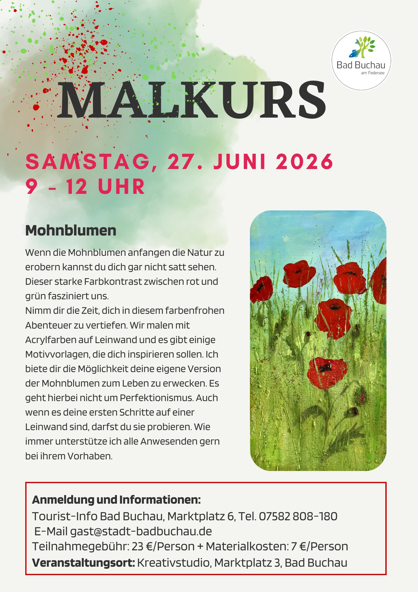 Malkurs Mohnblumen 27.06